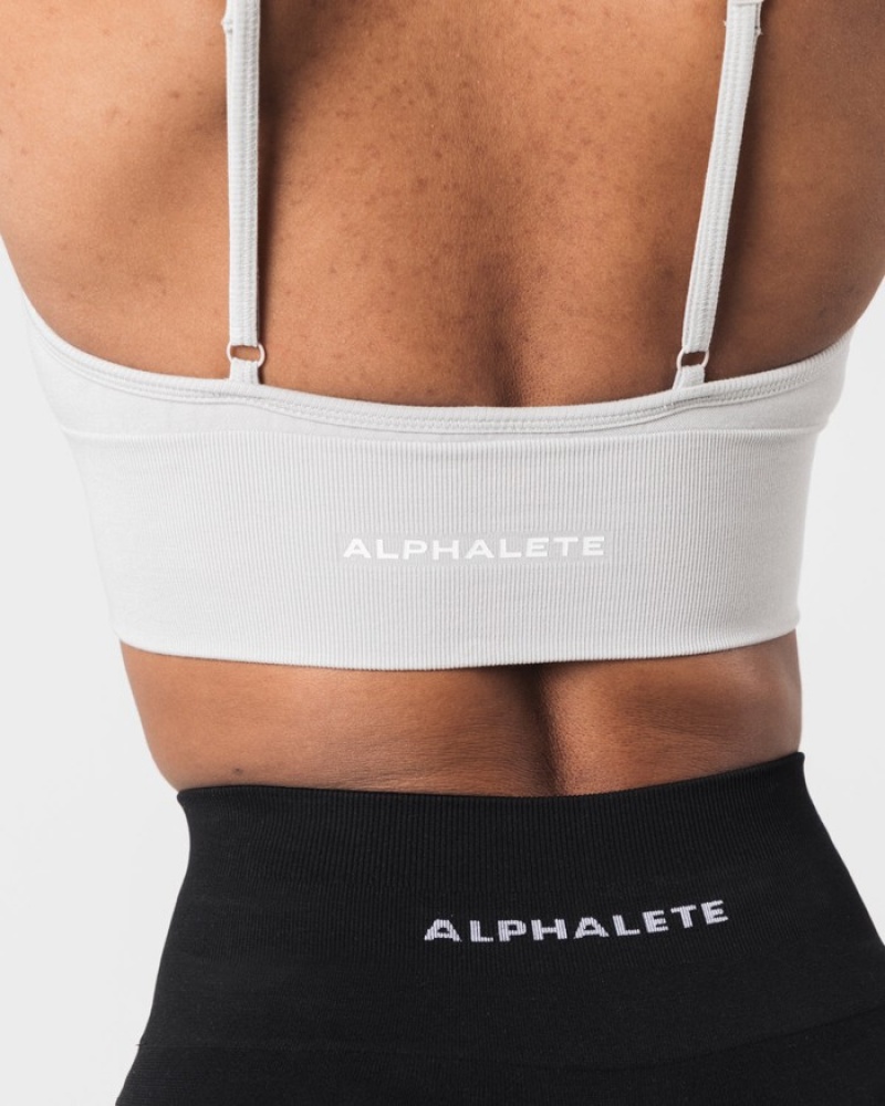 Alphalete Seamless Costine Donna Reggiseni Grigie | 98RIPKJXE