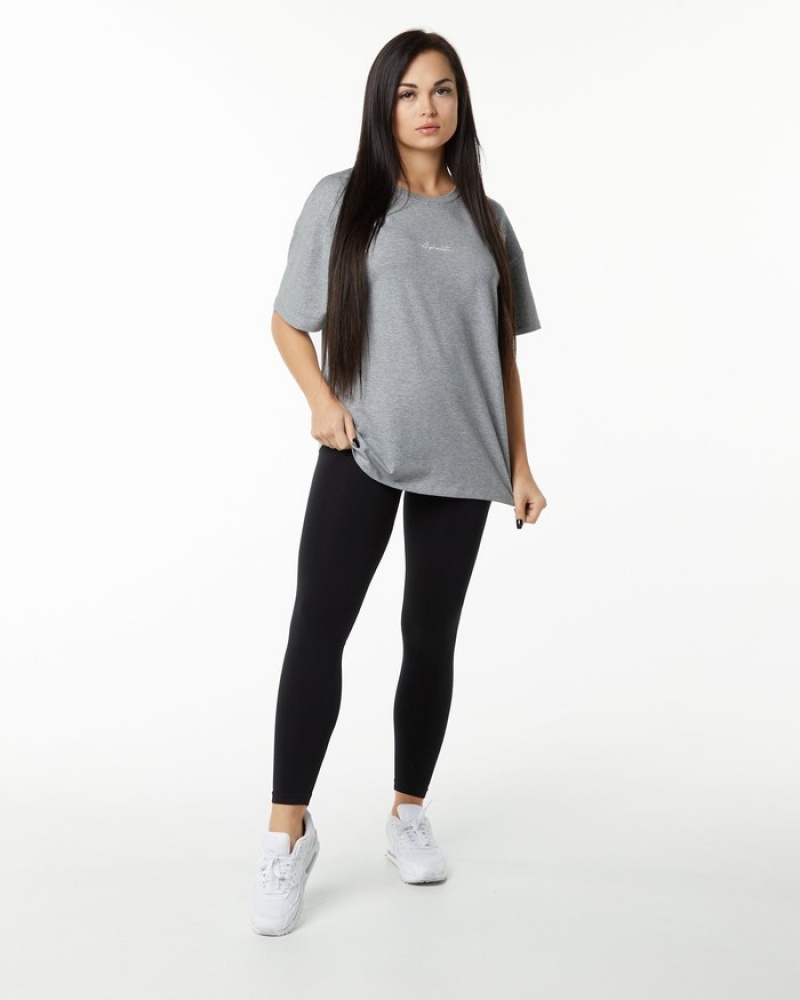Alphalete Signature Oversized Donna Camicie Grigie | 13NSHIPTY