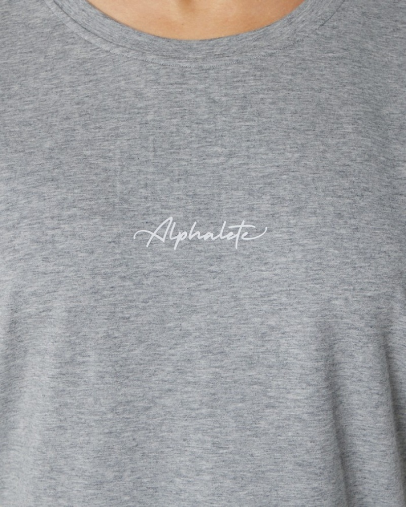 Alphalete Signature Oversized Donna Camicie Grigie | 13NSHIPTY