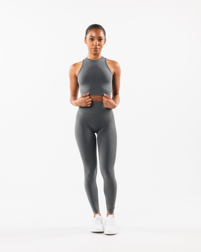 Alphalete Stratus Crop Donna Canotta Grigie | 49VXHIYUA