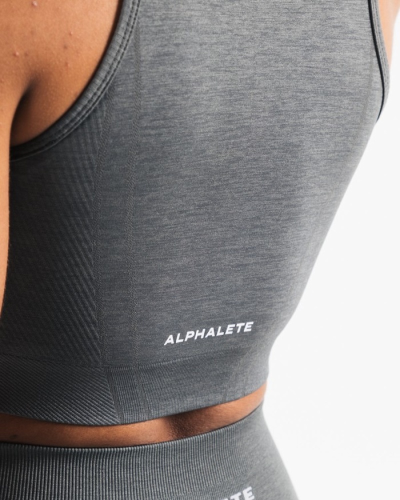 Alphalete Stratus Crop Donna Canotta Grigie | 49VXHIYUA