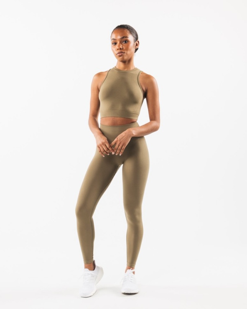 Alphalete Stratus Crop Donna Canotta Grigie | 79UTQGRDP