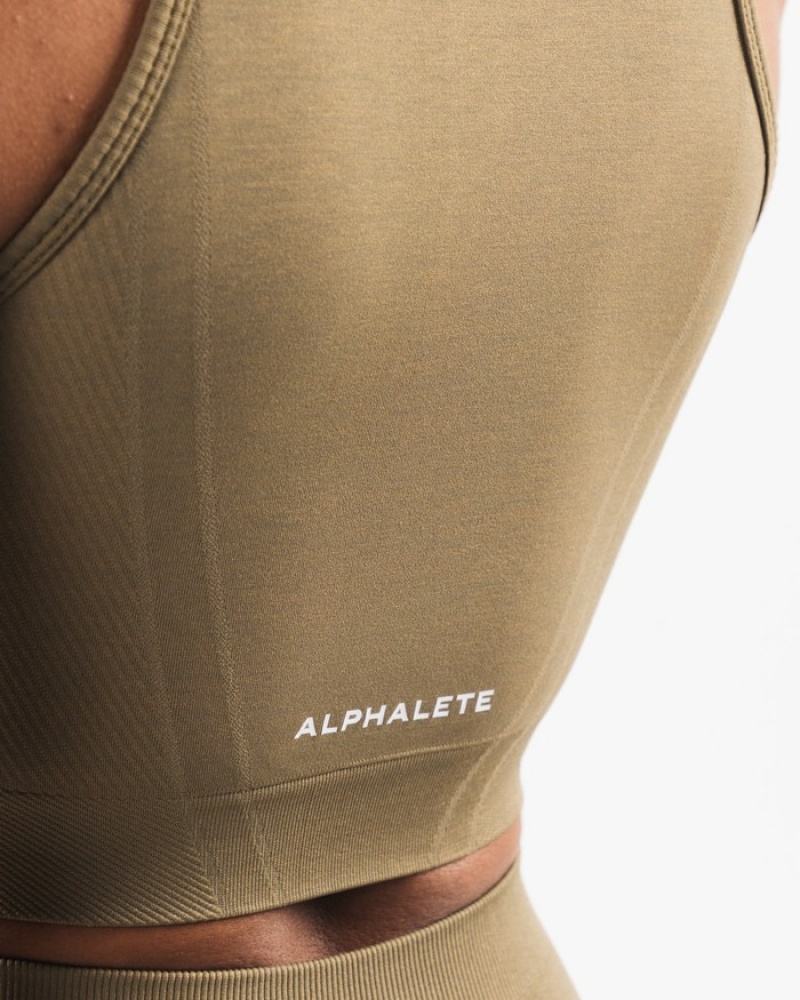 Alphalete Stratus Crop Donna Canotta Grigie | 79UTQGRDP