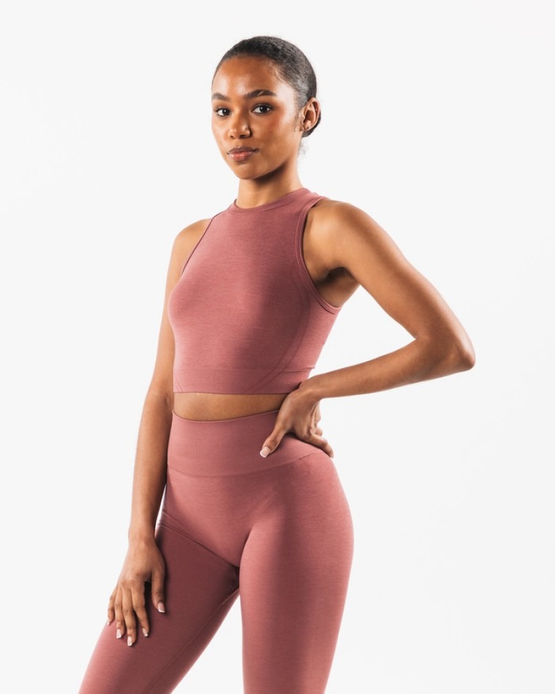 Alphalete Stratus Crop Donna Canotta Rosa | 83EJVSLBK