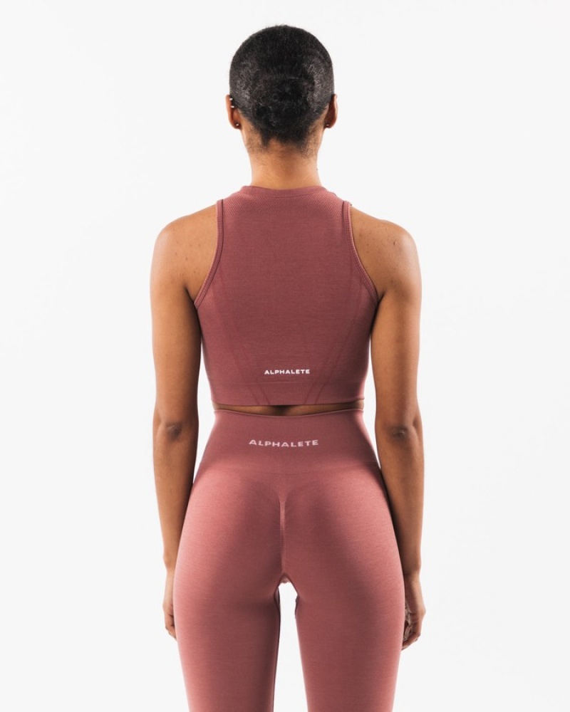 Alphalete Stratus Crop Donna Canotta Rosa | 83EJVSLBK