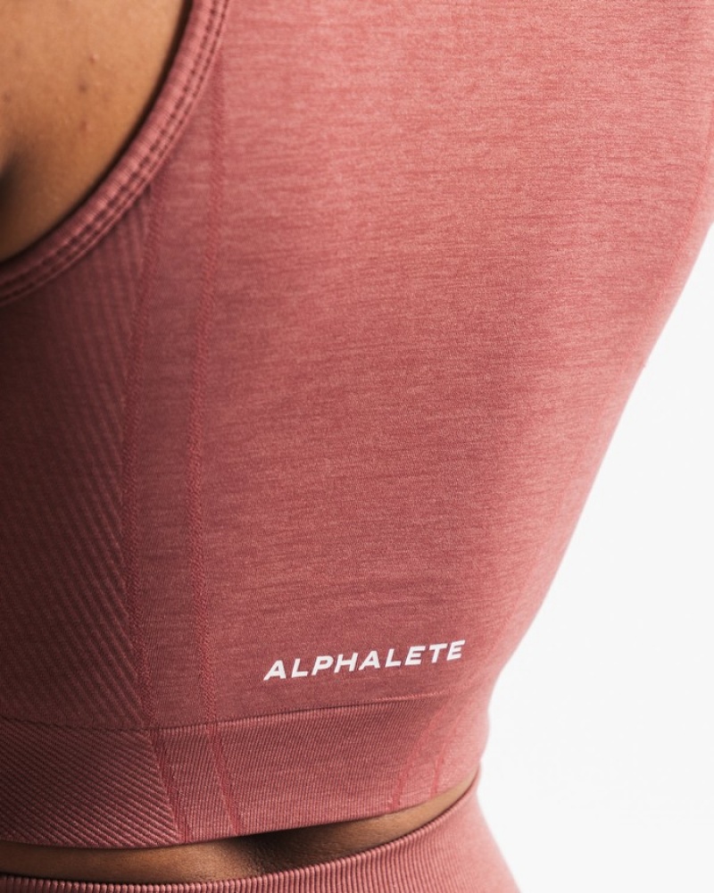 Alphalete Stratus Crop Donna Canotta Rosa | 83EJVSLBK