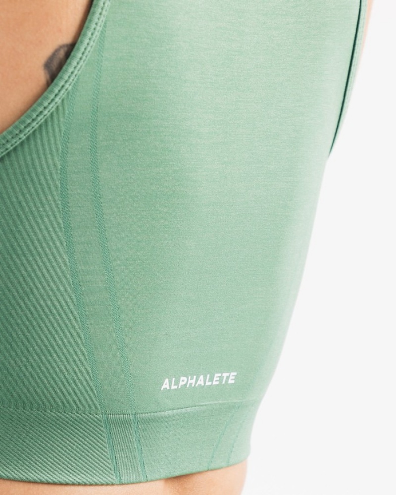 Alphalete Stratus Crop Donna Canotta Verdi | 61FHPSCKR