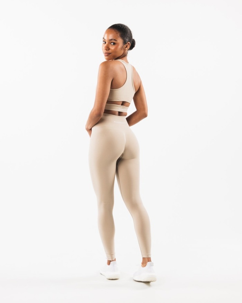 Alphalete Stratus Donna Reggiseni Beige | 50LYDUFHQ
