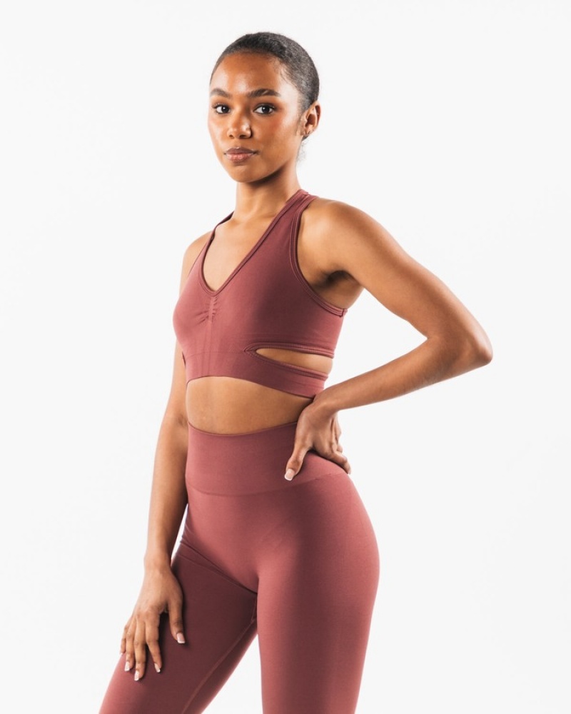 Alphalete Stratus Donna Reggiseni Bordeaux | 02FRABQCD