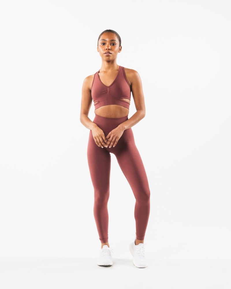 Alphalete Stratus Donna Reggiseni Bordeaux | 02FRABQCD