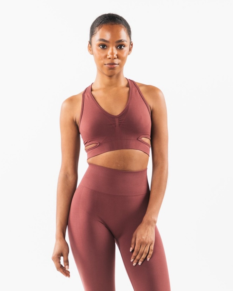 Alphalete Stratus Donna Reggiseni Bordeaux | 02FRABQCD