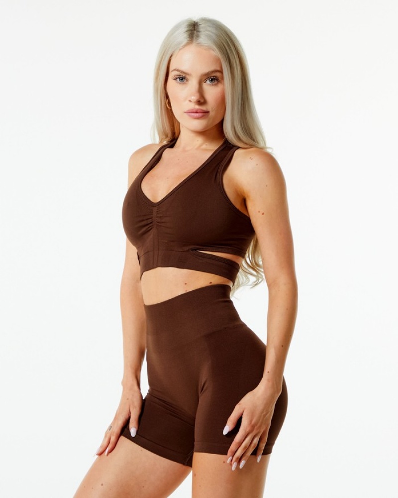 Alphalete Stratus Donna Reggiseni Marroni | 98EXFPITQ