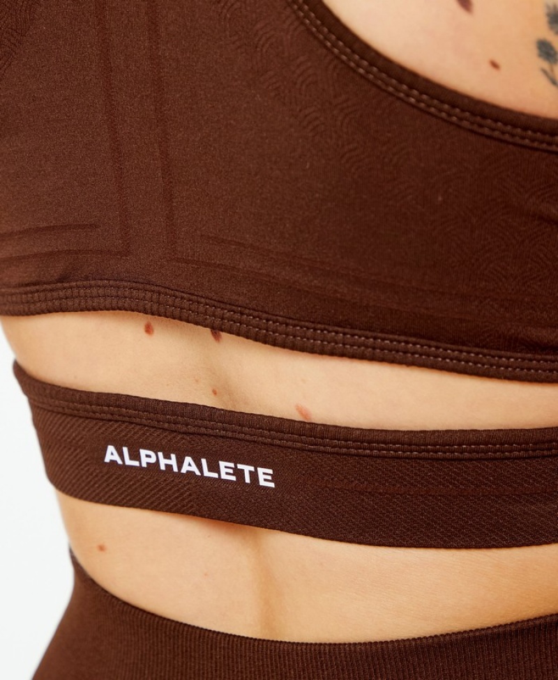 Alphalete Stratus Donna Reggiseni Marroni | 98EXFPITQ