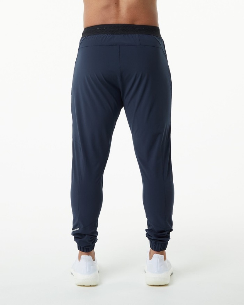 Alphalete Studio Uomo Pantaloni Jogger Blu Marino | 49TSOQNVR