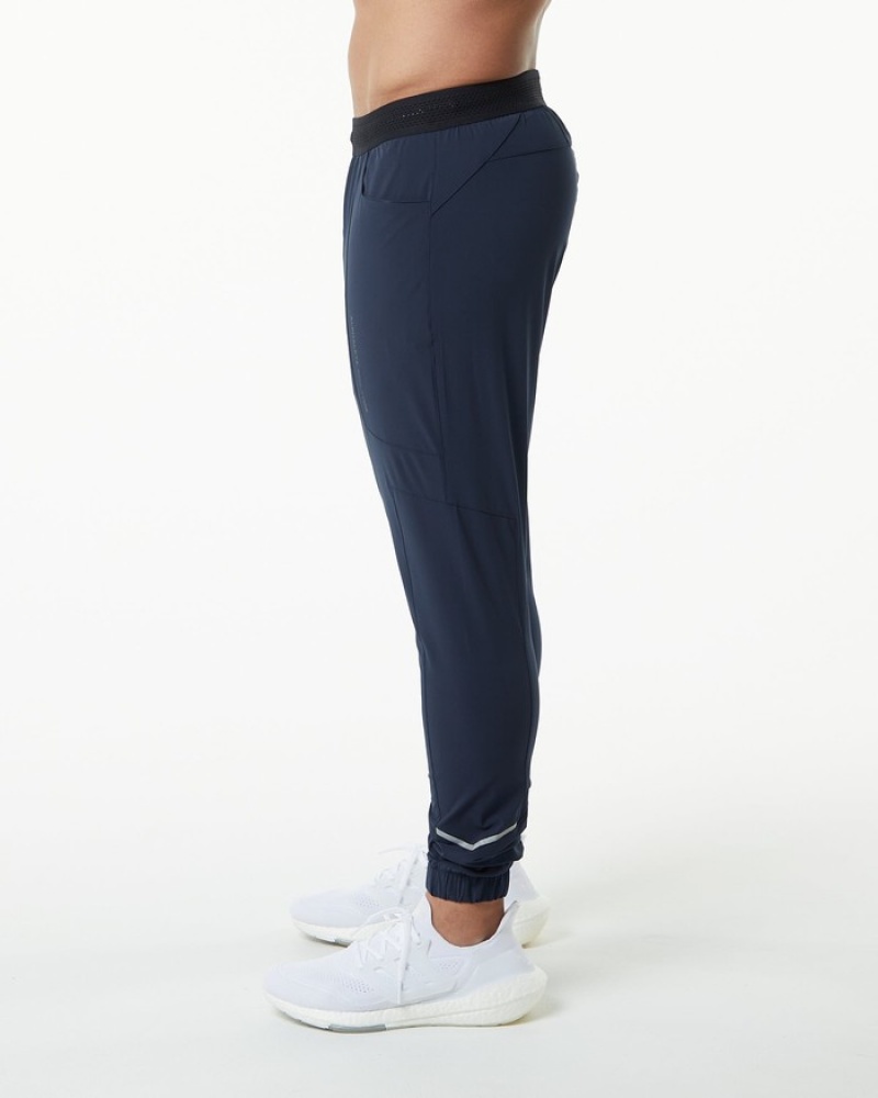 Alphalete Studio Uomo Pantaloni Jogger Blu Marino | 49TSOQNVR