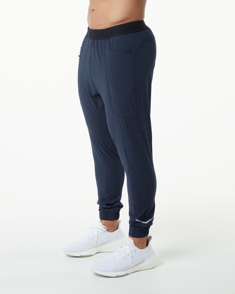 Alphalete Studio Uomo Pantaloni Jogger Blu Marino | 49TSOQNVR