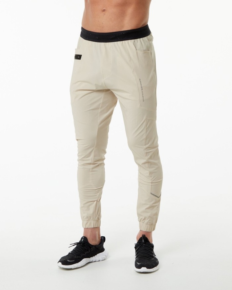 Alphalete Studio Uomo Pantaloni Jogger Gialle Chiaro | 82BAWJMYR