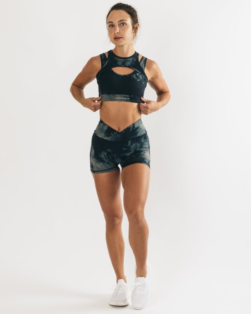 Alphalete Surface Keyhole Donna Reggiseni Nere | 73BNXWHRS