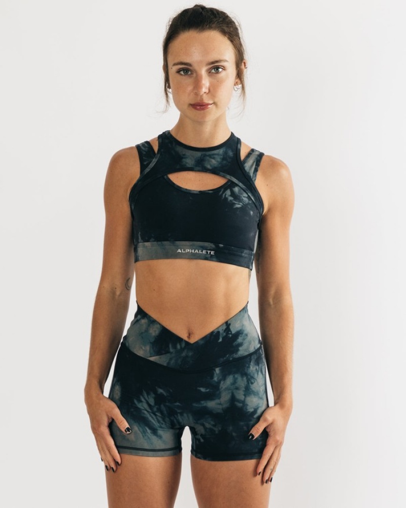 Alphalete Surface Keyhole Donna Reggiseni Nere | 73BNXWHRS