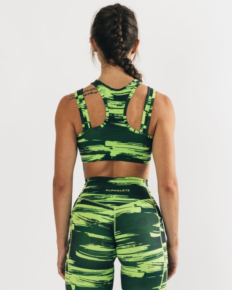 Alphalete Surface Keyhole Donna Reggiseni Camouflage | 43MPFJKND