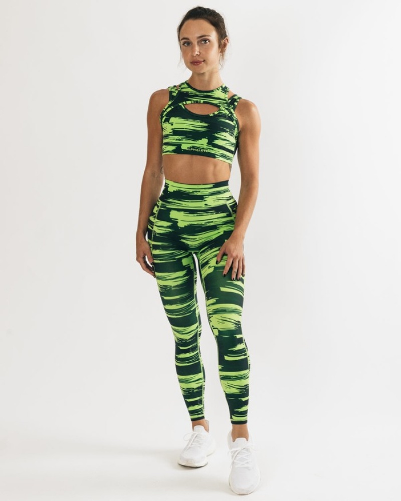 Alphalete Surface Keyhole Donna Reggiseni Camouflage | 43MPFJKND