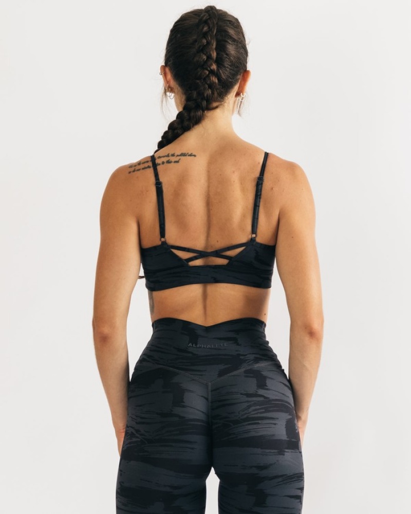 Alphalete Surface Limitless Donna Reggiseni Nere Camouflage | 39BXHIWFR