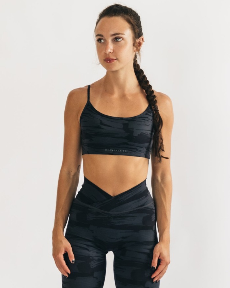 Alphalete Surface Limitless Donna Reggiseni Nere Camouflage | 39BXHIWFR