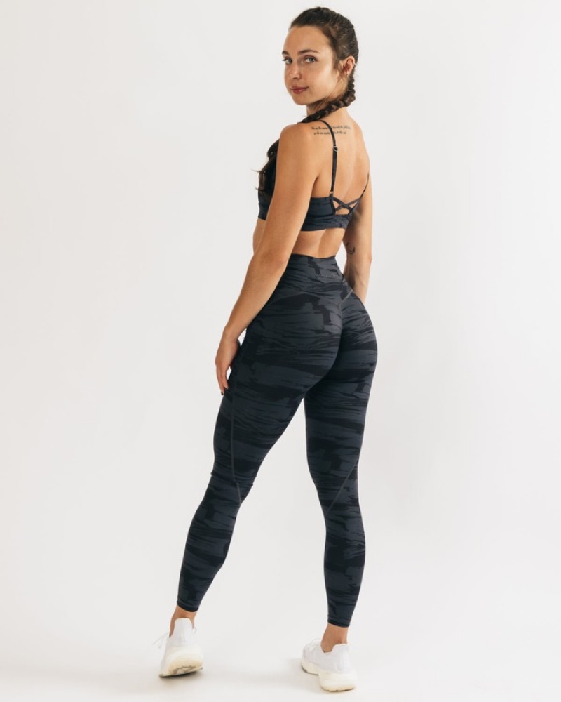 Alphalete Surface Limitless Donna Reggiseni Nere Camouflage | 39BXHIWFR