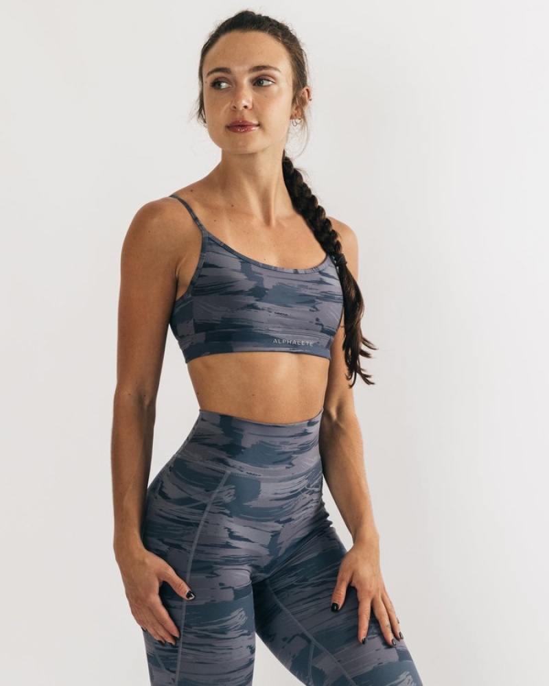 Alphalete Surface Limitless Donna Reggiseni Grigie Camouflage | 41CFREUOA