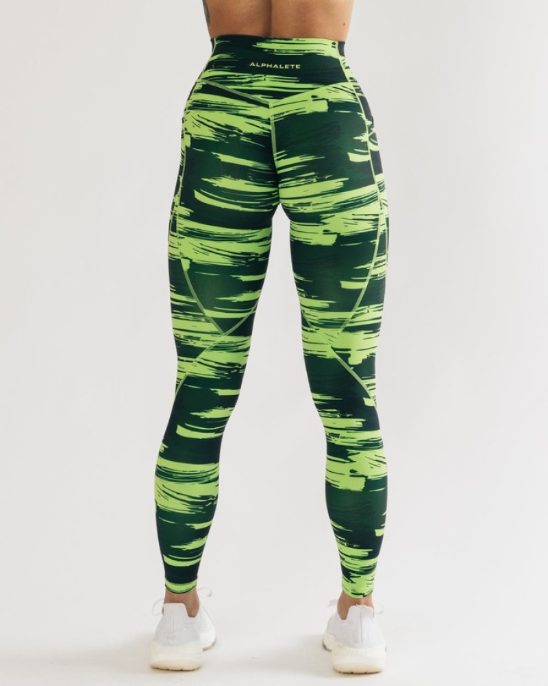 Alphalete Surface Pocket Donna Leggings Camouflage | 84JRWICFY