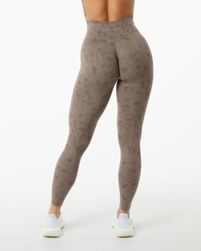 Alphalete Surface Power Donna Leggings Beige | 59YNQZAHG