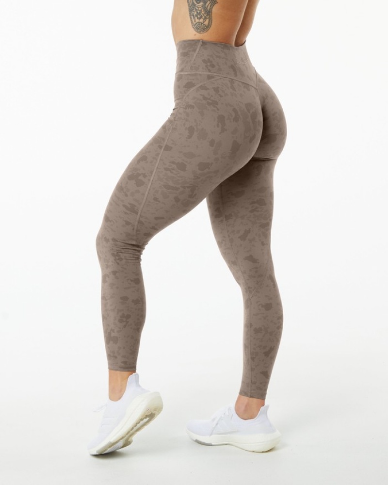 Alphalete Surface Power Donna Leggings Beige | 59YNQZAHG
