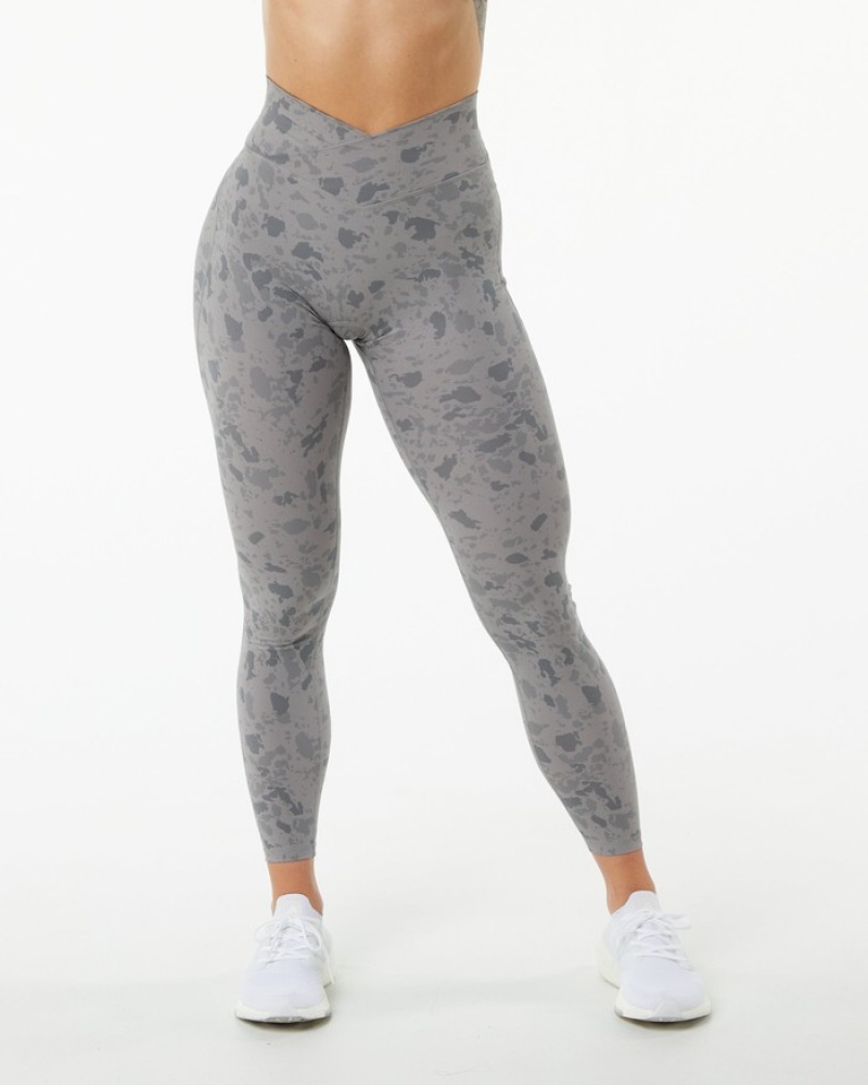Alphalete Surface Power Donna Leggings Grigie | 83WQGKUMD