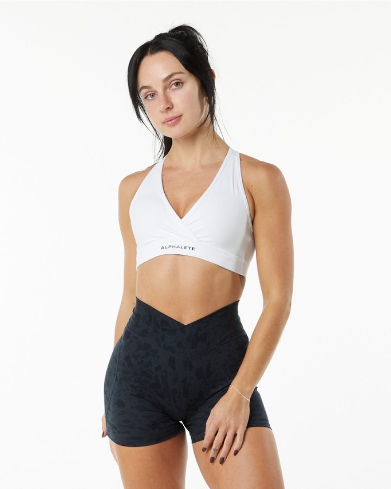 Alphalete Surface Wrap Donna Reggiseni Bianche | 93TOEWBKU