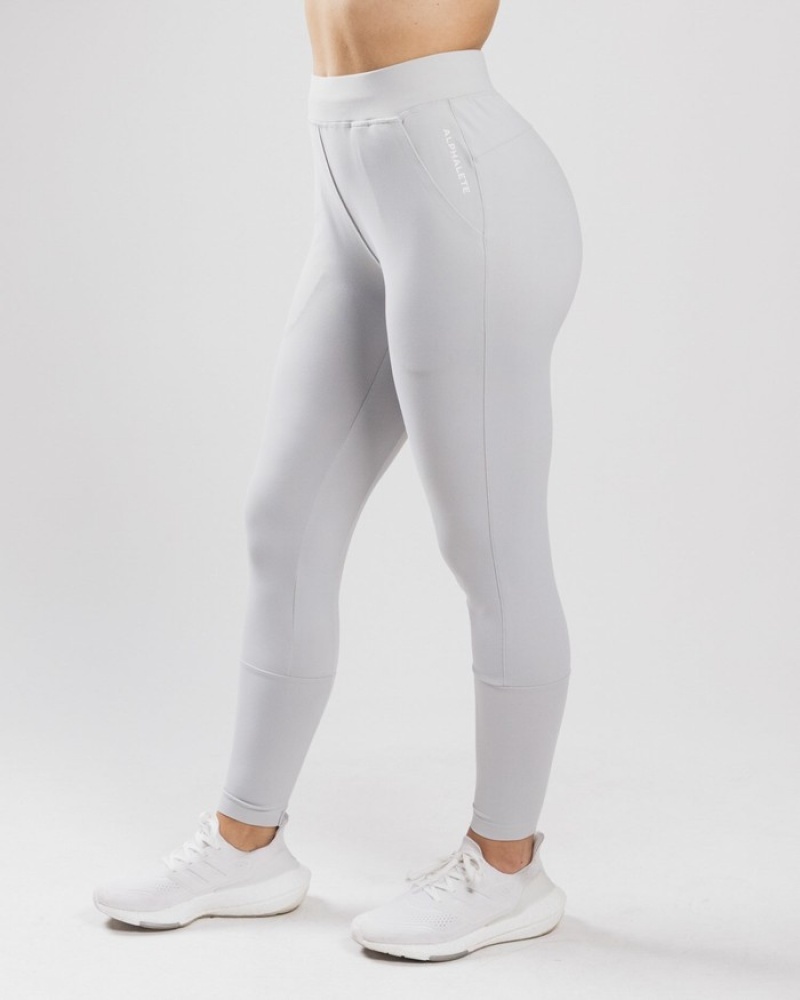 Alphalete Trace Donna Pantaloni Jogger Argento | 90JORCBWZ