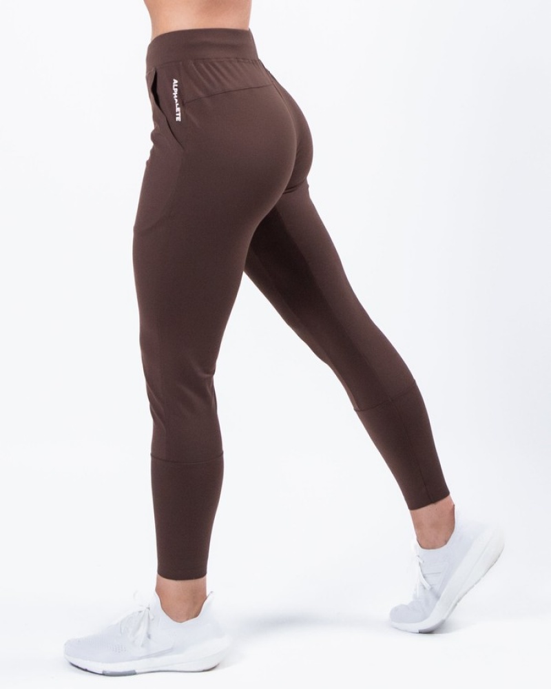 Alphalete Trace Donna Pantaloni Jogger Caffè | 24RPIVZME