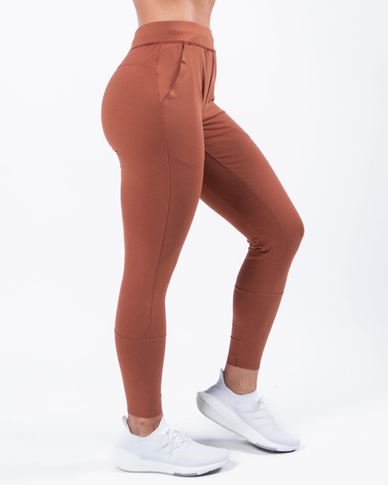 Alphalete Trace Donna Pantaloni Jogger Marroni | 49DUCHNQS
