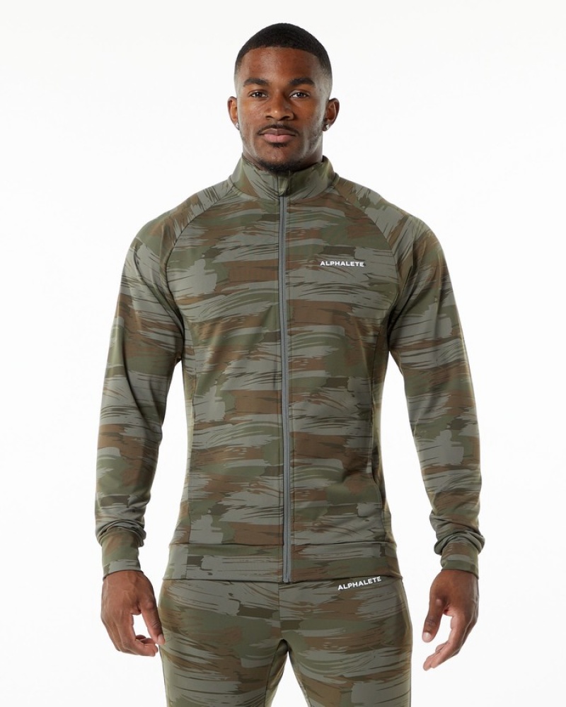 Alphalete Trace Uomo Giacche Verde Oliva Camouflage | 30DNGPCVB