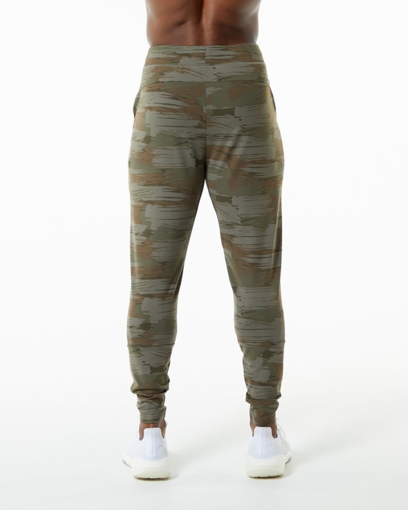 Alphalete Trace Uomo Pantaloni Jogger Verde Oliva Camouflage | 68SKBIOGD