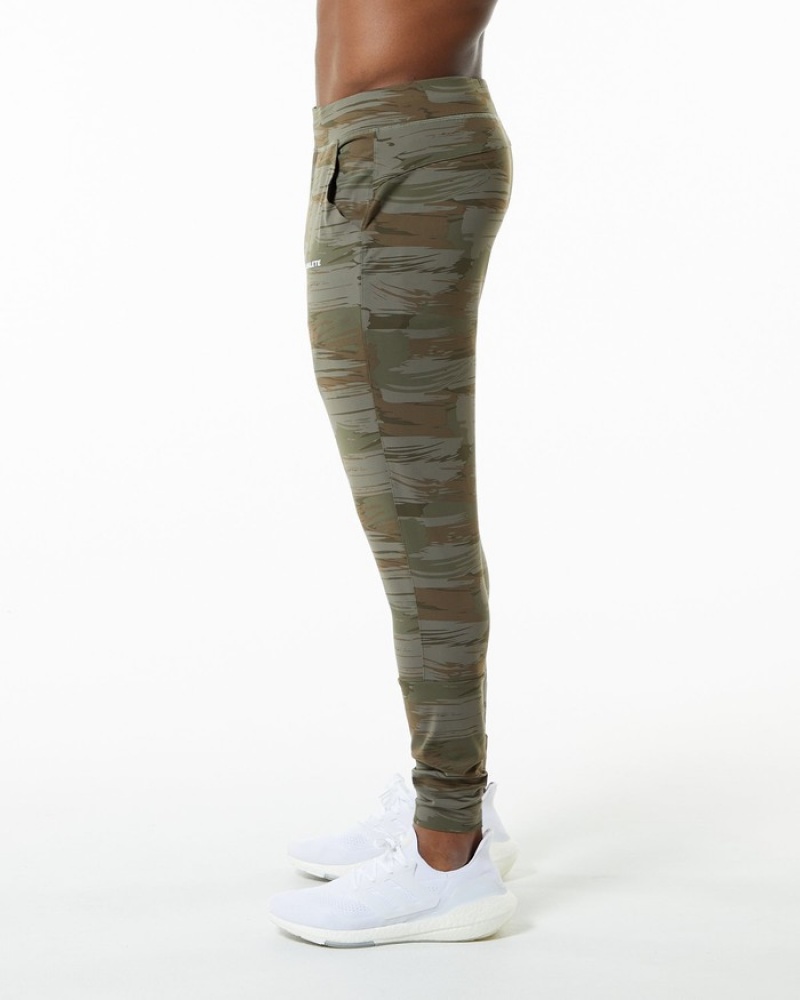 Alphalete Trace Uomo Pantaloni Jogger Verde Oliva Camouflage | 68SKBIOGD