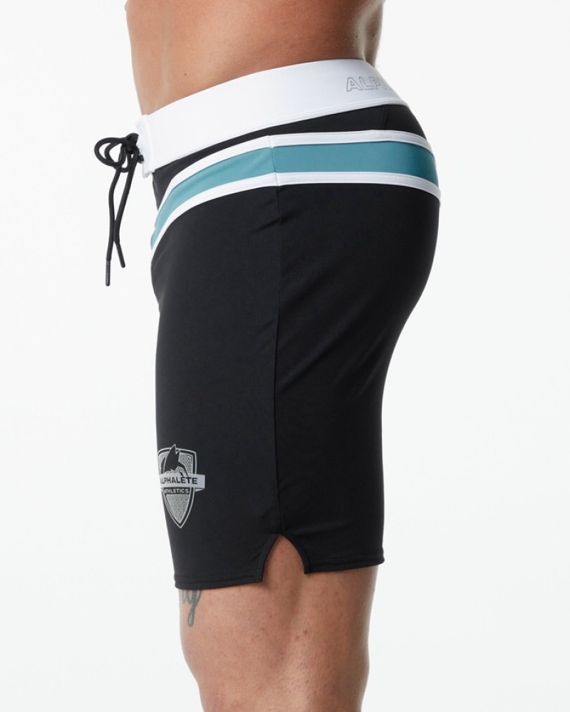 Alphalete Trident Competizione Uomo Boardshort Nere | 76UJWRQNO