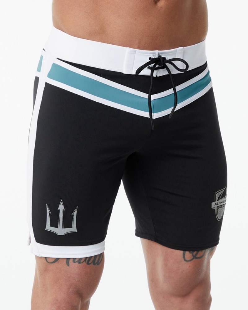 Alphalete Trident Competizione Uomo Boardshort Nere | 76UJWRQNO