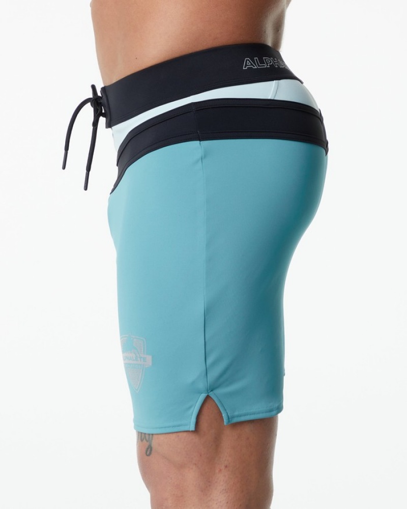 Alphalete Trident Competizione Uomo Boardshort Verde Acqua | 81YTZIHGN