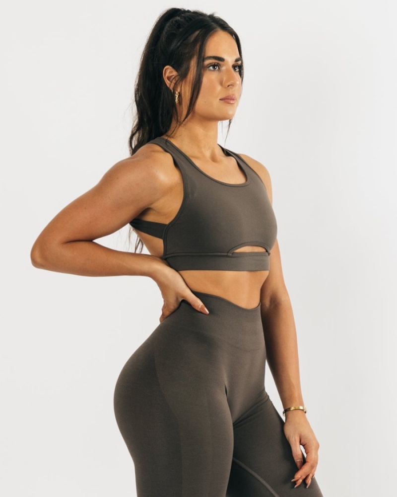 Alphalete Trinity Donna Reggiseni Beige | 37TRIWZVC