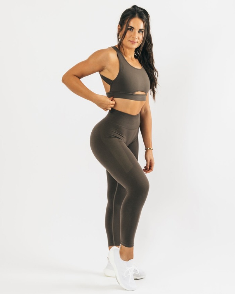 Alphalete Trinity Donna Reggiseni Beige | 37TRIWZVC