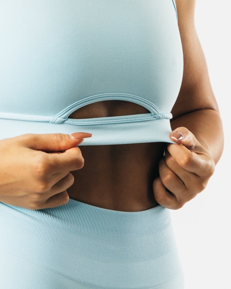 Alphalete Trinity Donna Reggiseni Blu | 52QYNJLAP