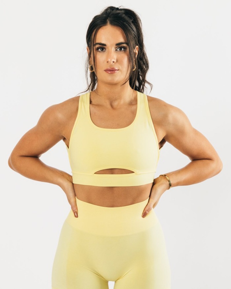 Alphalete Trinity Donna Reggiseni Gialle | 30HDYMXNA