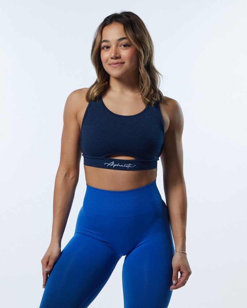 Alphalete Trinity Donna Reggiseni Nere | 86ZGWXSAP