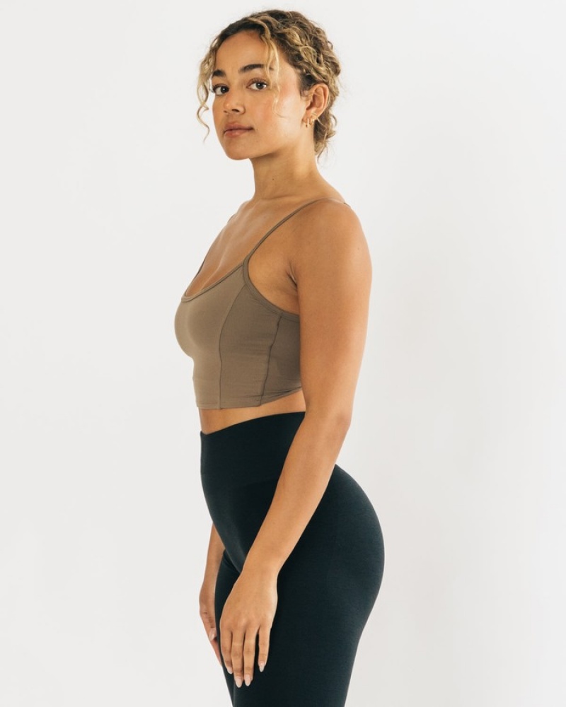 Alphalete Ultrasoft Allure Donna Canotta Verde Oliva | 24MABUXIE