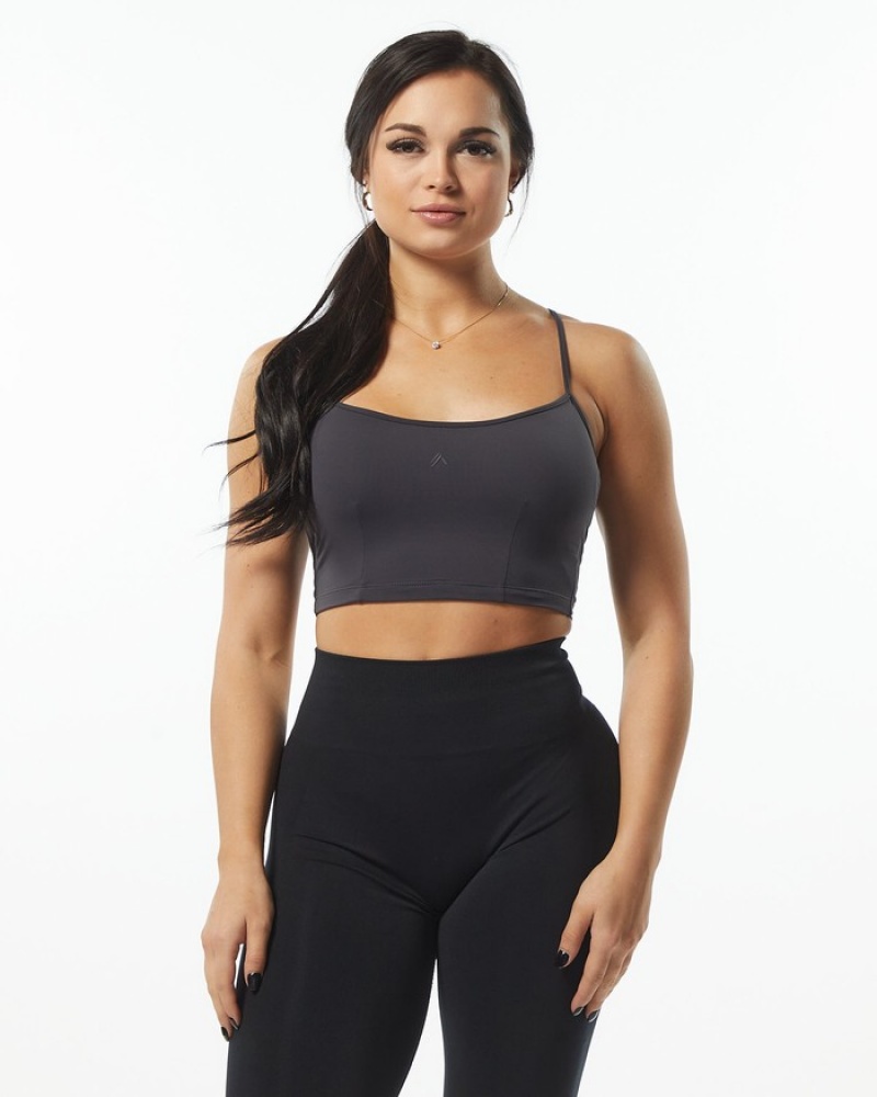 Alphalete Ultrasoft Camisole Donna Canotta Grigie Scuro | 75AYJFXLZ